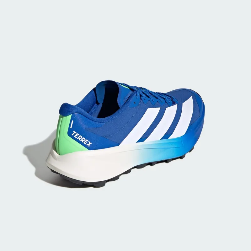 Adidas Terrex Agravic 4 Trail Running Shoes Blue / Cloud White / Lime Burst (KJ8875)