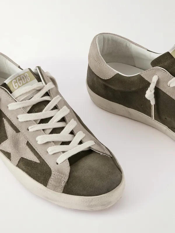 Golden Goose Super-Star Private EDT Distressed Suede Sneakers Green (GMF00101.F008228) (5)