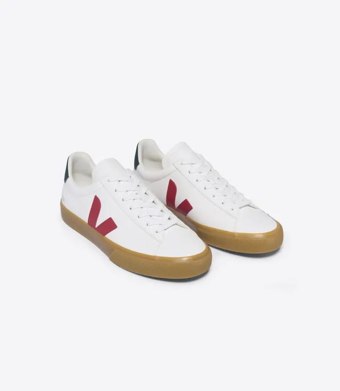 Veja Campo Chromefree Leather “White/Red / Dark Green” (CP0503497)