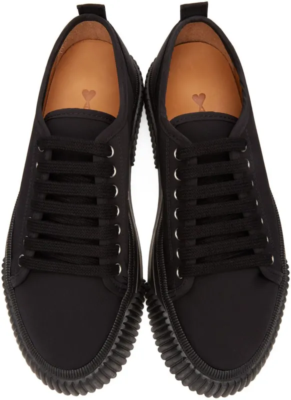 AMI Alexandre Mattiussi Black Ami de Cœur Low Sneakers (A21S401.299)