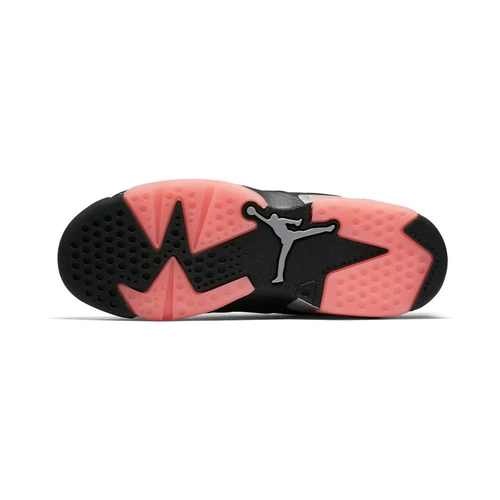 Jordan 6 Retro Low Sunblush (GS) Black/Sunblush-Metallic Silver (768878-022)