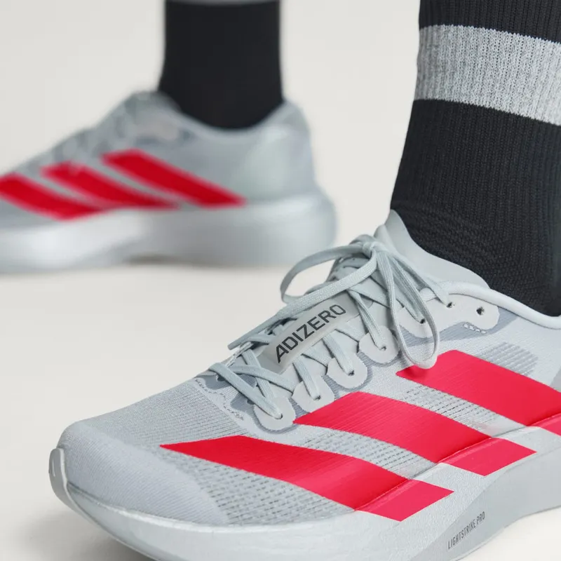 Adidas Adizero EVO SL Silver Metallic / Lucid Red / Iron Metallic (KI3383)