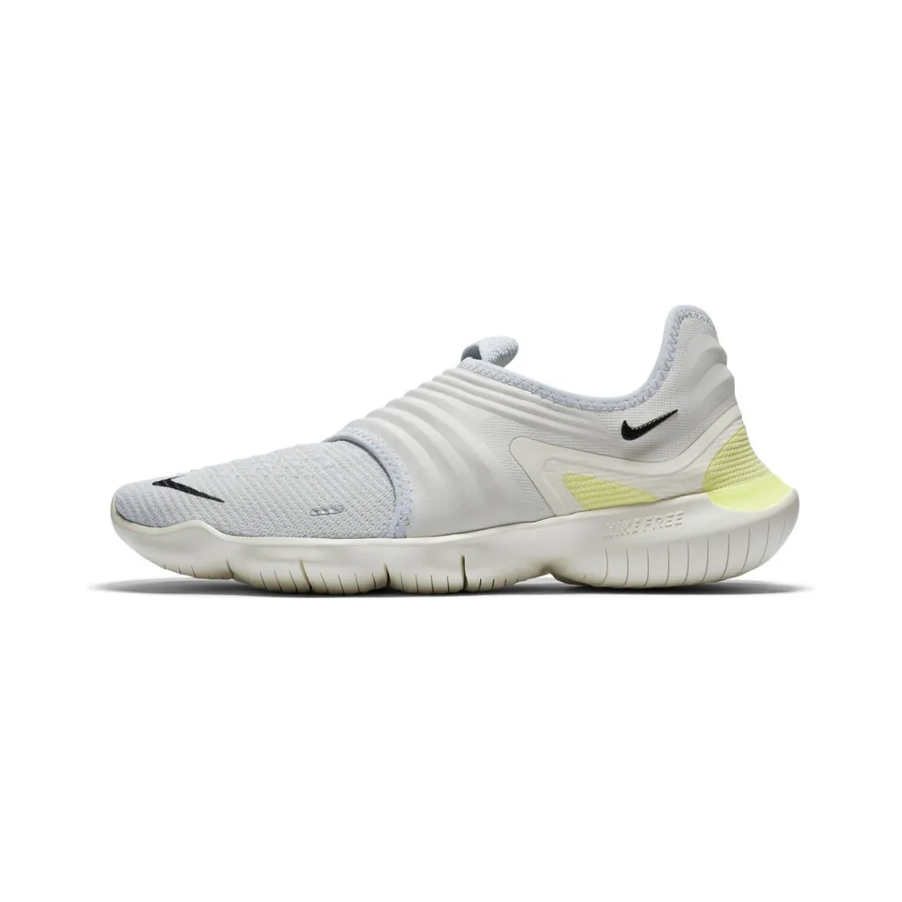 Nike Free RN Flyknit 3.0 Pure Platinum Luminous Green Pure Platinum/Luminous Green-Black (AQ5707-004)