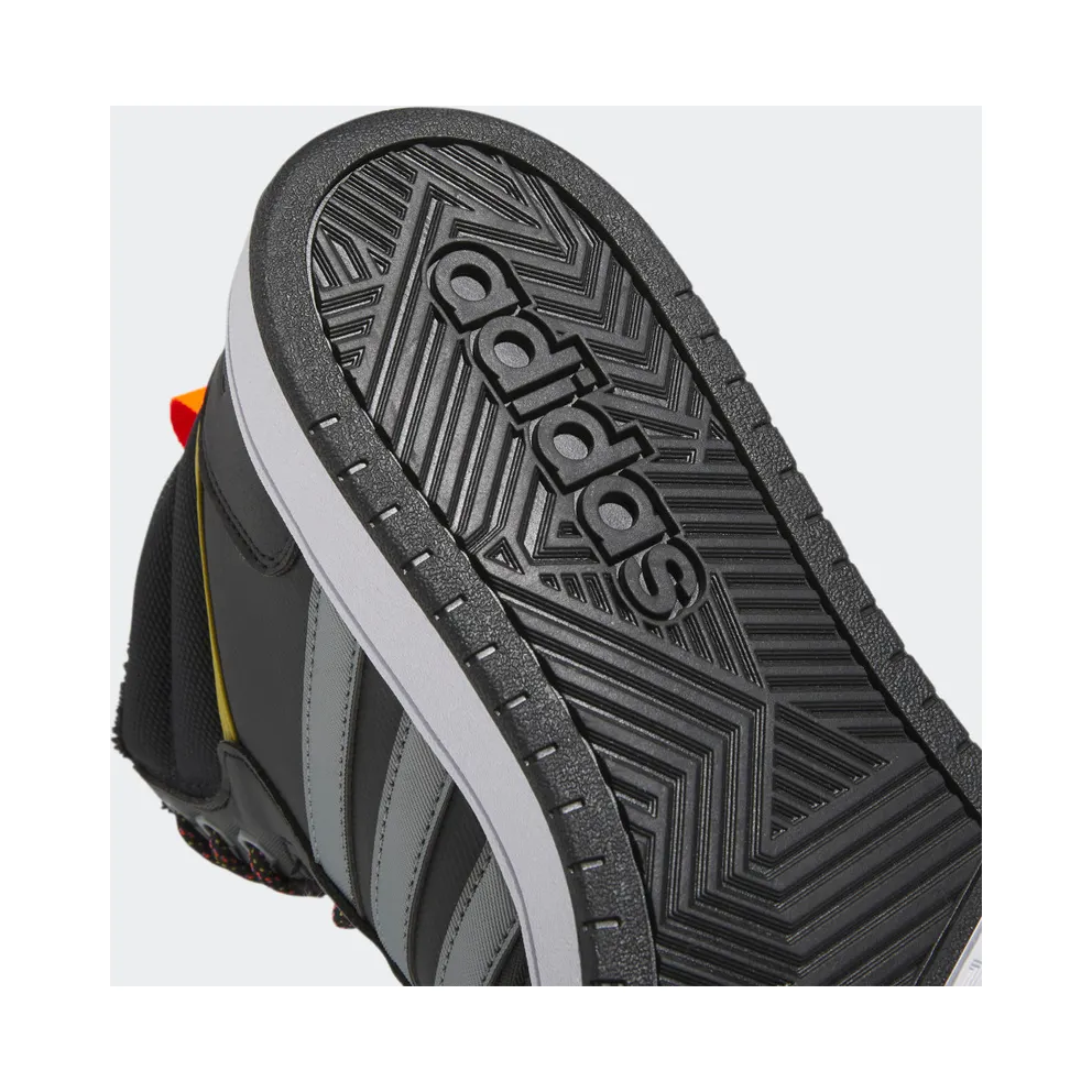 adidas Hoops 3.0 Mid Lifestyle Basketball Classic Winter Shoes Core Black / Iron Metallic / Pulse Olive (HR1440)