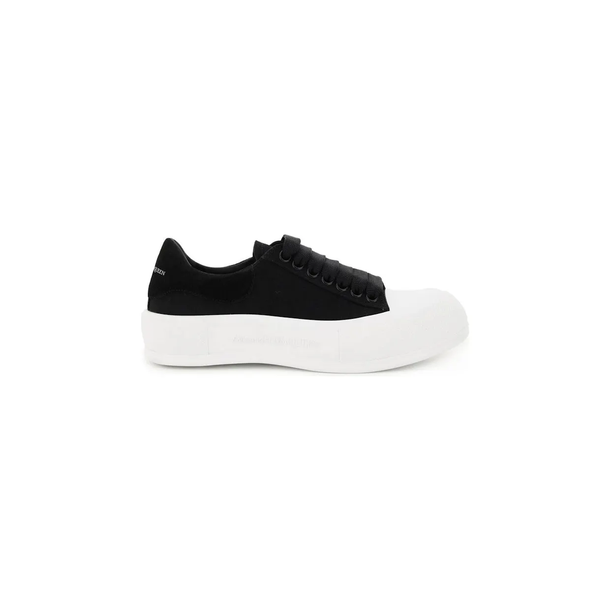 Alexander McQueen Deck Skate Plimsoll Lace-Up Black (W) (654593W4MV71070)