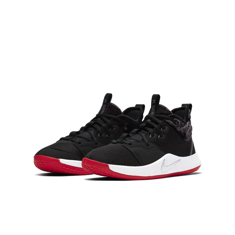 Nike PG 3 Velour Bred (GS) Black/White-University Red (AQ2462-016)