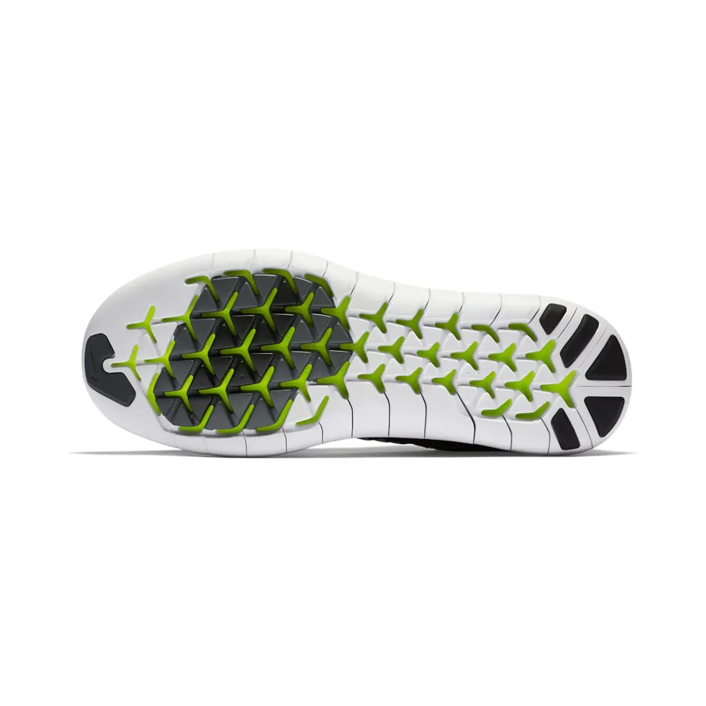 Nike Free Rn Motion Flyknit Black White-Volt-Dark Grey (W) (834585-001)