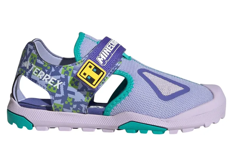 adidas Terrex Captain Toey 2.0 Sandals Minecraft Violet Tone Cobalt Mint (JR1317)