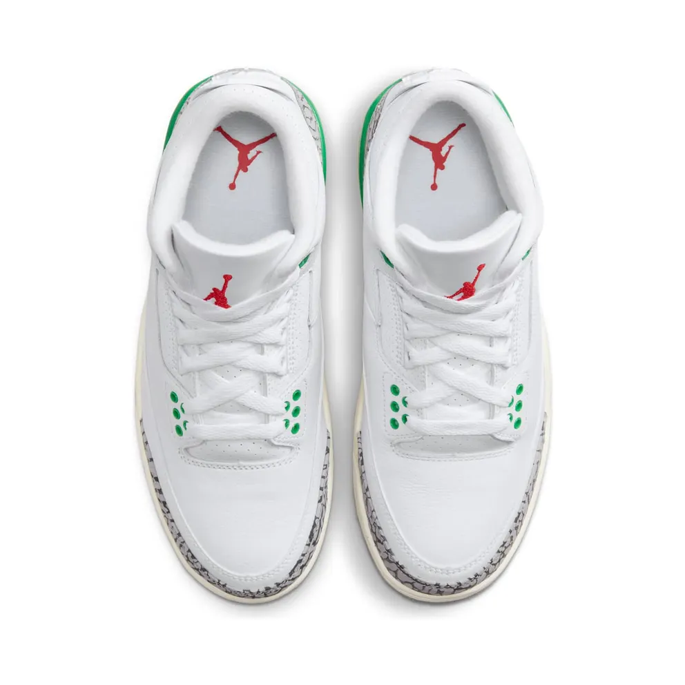Air Jordan 3 Retro White/Lucky Green/Cement Grey/Varsity Red (CK9246-136)