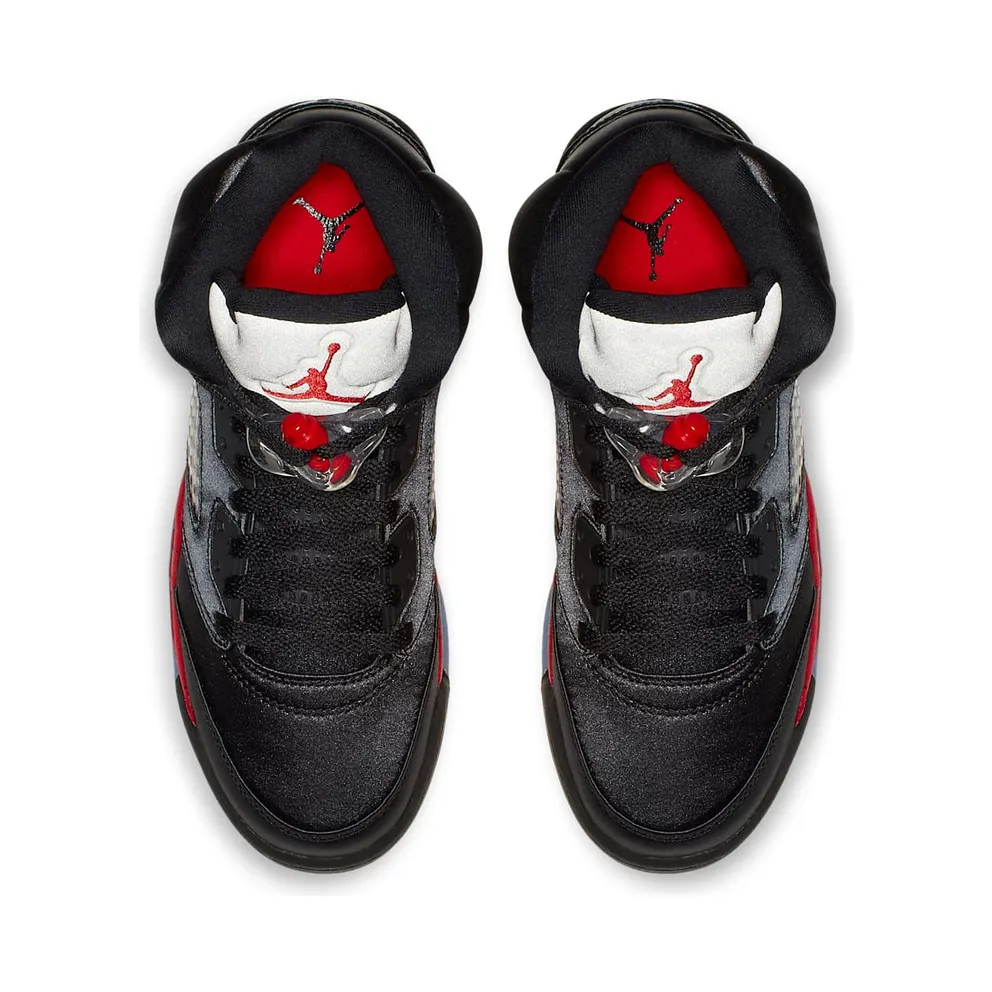 Jordan 5 Retro Satin Bred (GS) Black/University Red (440888-006)