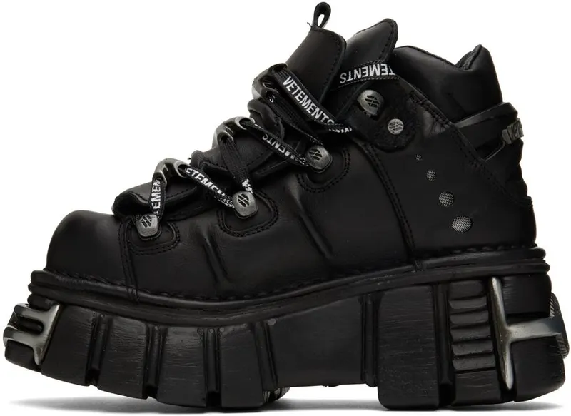 VETEMENTS Black New Rock Edition Platform Black (UA53SN200B)