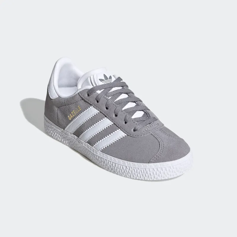 Adidas Gazelle Grey Three / Cloud White / Gold Metallic (FW0714)