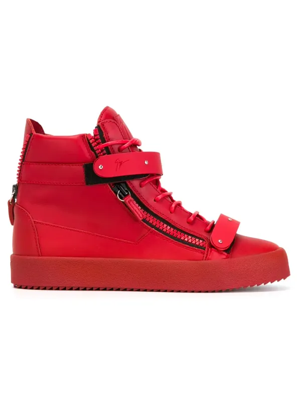 Giuseppe Zanotti High-Top- mit Reißverschlüssen – Rot (RU5012)