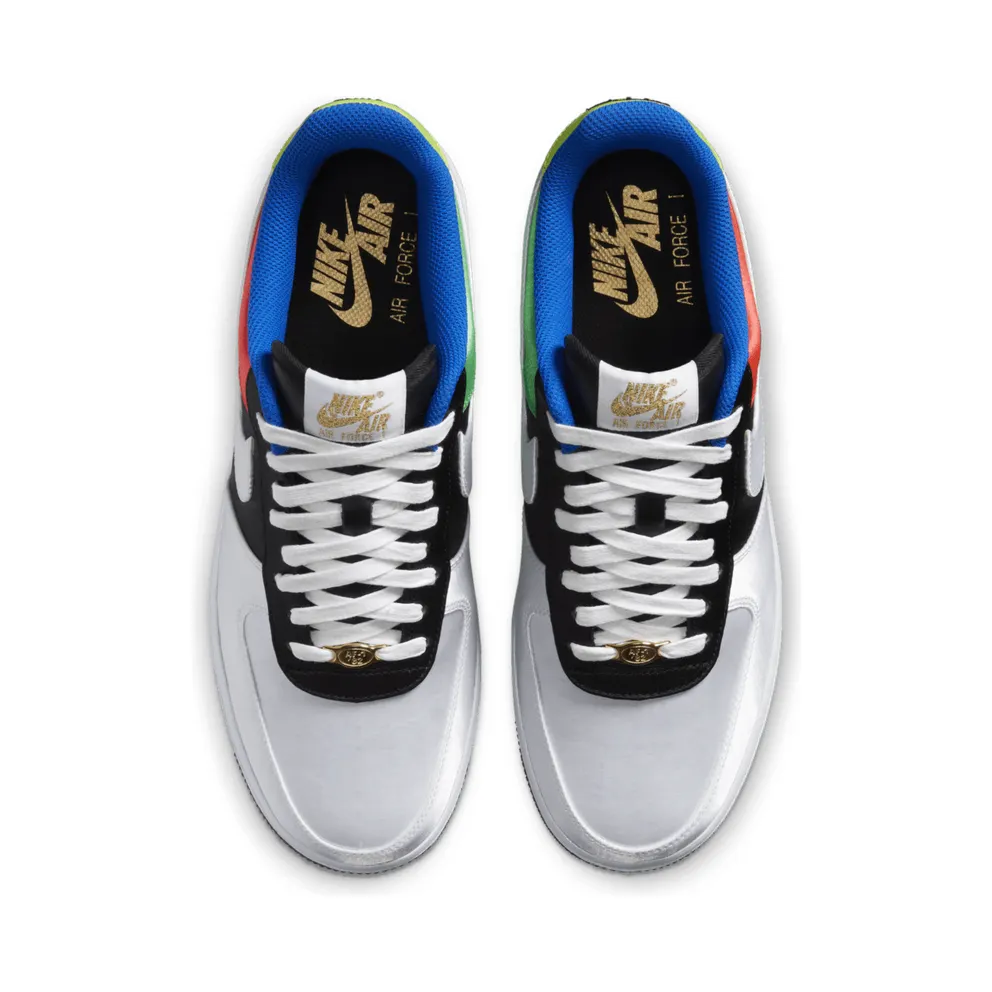 Nike Air Force 1 Low Hidden Message Black/Metallic Silver-Chile Red (DA1345-014)