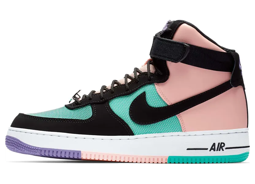 Nike Air Force 1 High ‘Have A Day’ Hyper Jade/Bleached Coral-Space Purple-Black (CI2306-300)