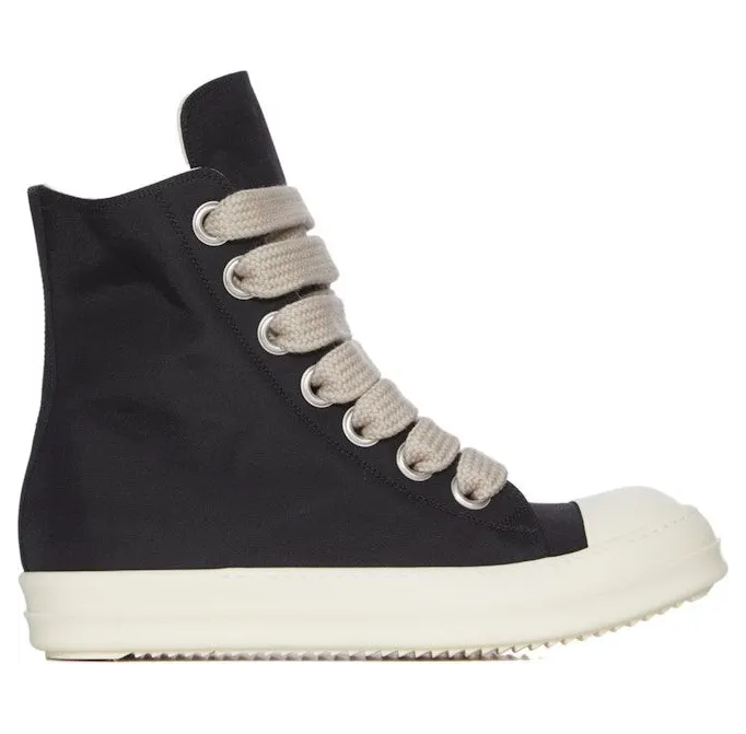 Rick Owens DRKSHDW Concordians Jumbo Lace High Black Milk Nylon Canvas (DU02E7818NCVW2-911)