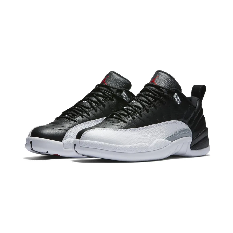 Jordan 12 Retro Low Playoffs Black/Varsity Red-White-Metallic Silver (308317-004)