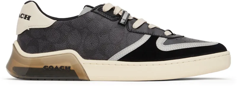 Coach 1941 Black & Off-White Citysole Court (CE264 CQ/BK)