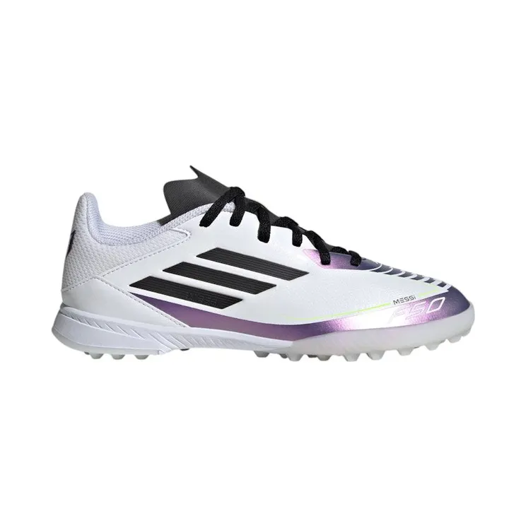 adidas F50 League Turf Messi Cloud White Core Black Purple (IE9082)