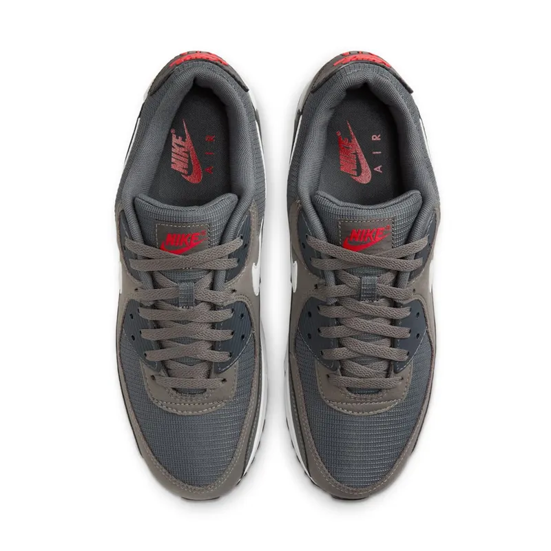 Nike Air Max 90 “Iron Grey University Red” (DR0145-003)