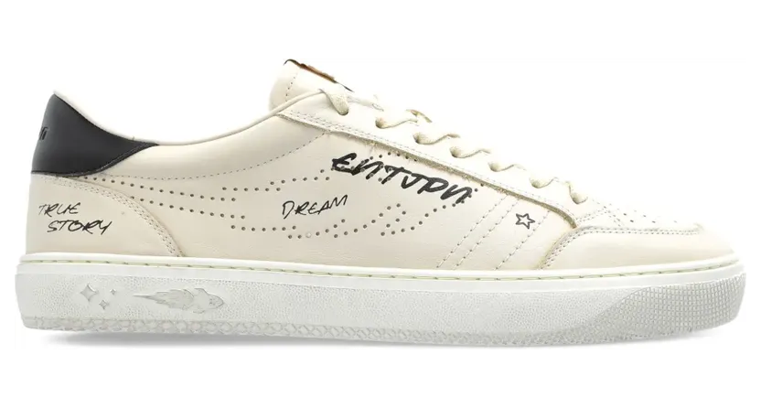 Enterprise Japan Geperforeerde leren sneakers – Beige (BG5021PX559)