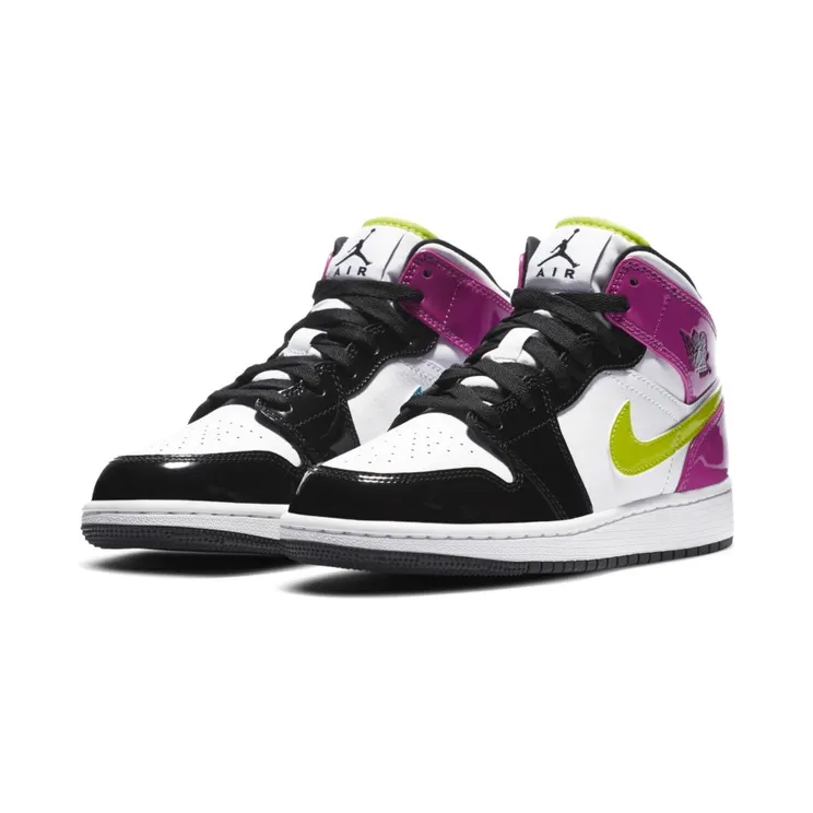 Air Jordan 1 Mid SE’Cyber Active Fuchsia’ GS White/Cyber/Active Fuchsia (CZ9835-100)