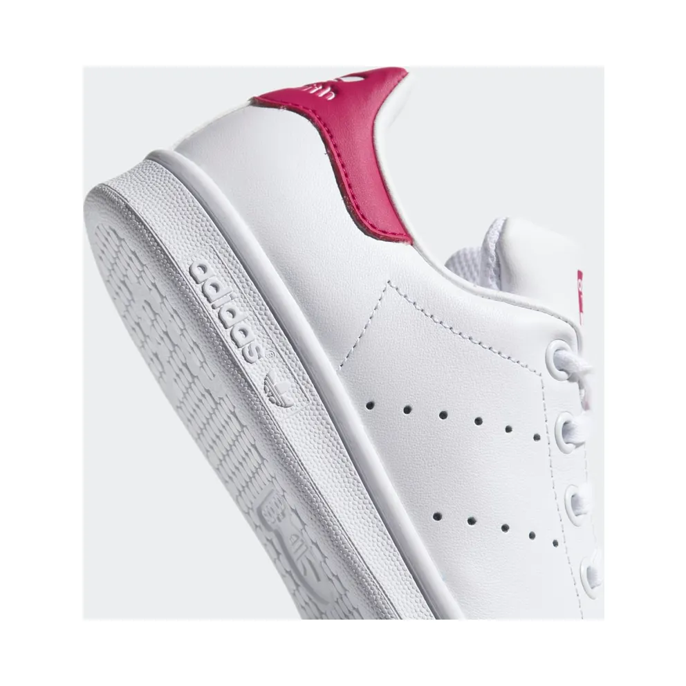 adidas Stan Smith White Pink (Youth) Running White Ftw/Running White/Pink Buzz (B32703)