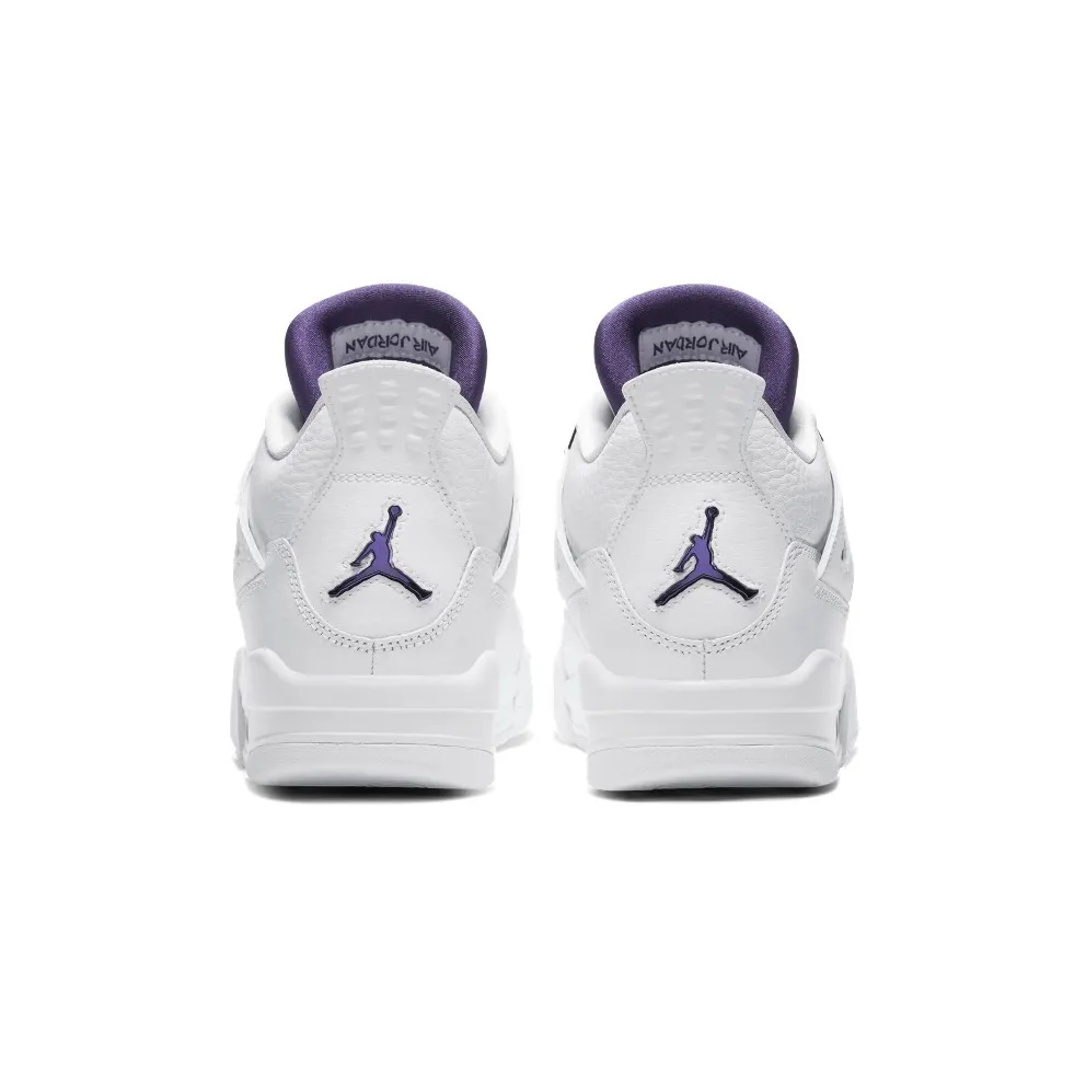 Jordan 4 Retro Metallic Purple (GS) White/Court Purple-Metallic Silver (408452-115)