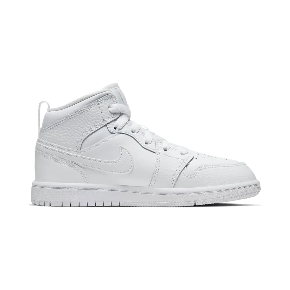 Jordan 1 Mid Younger Kids’ White (640734-130)