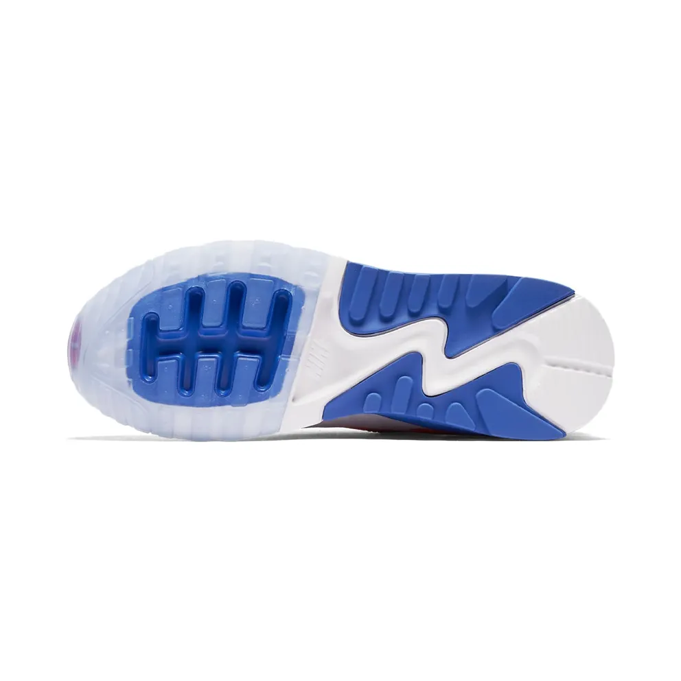 Nike Air Max 90 Ultra 2.0 Flyknit “White / Medium Blue / Bright Melon / Racer Pink” (881109-103)