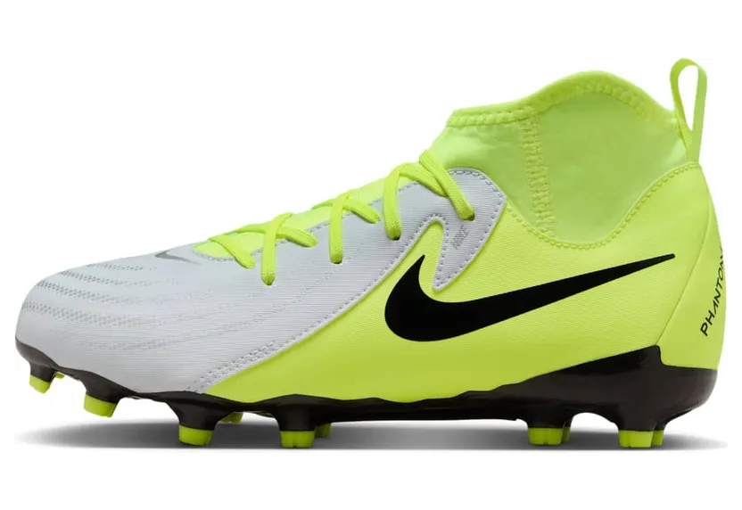 Nike Jr. Phantom Luna 2 Academy MG Metallic Silver Volt Black (FJ2603-003)
