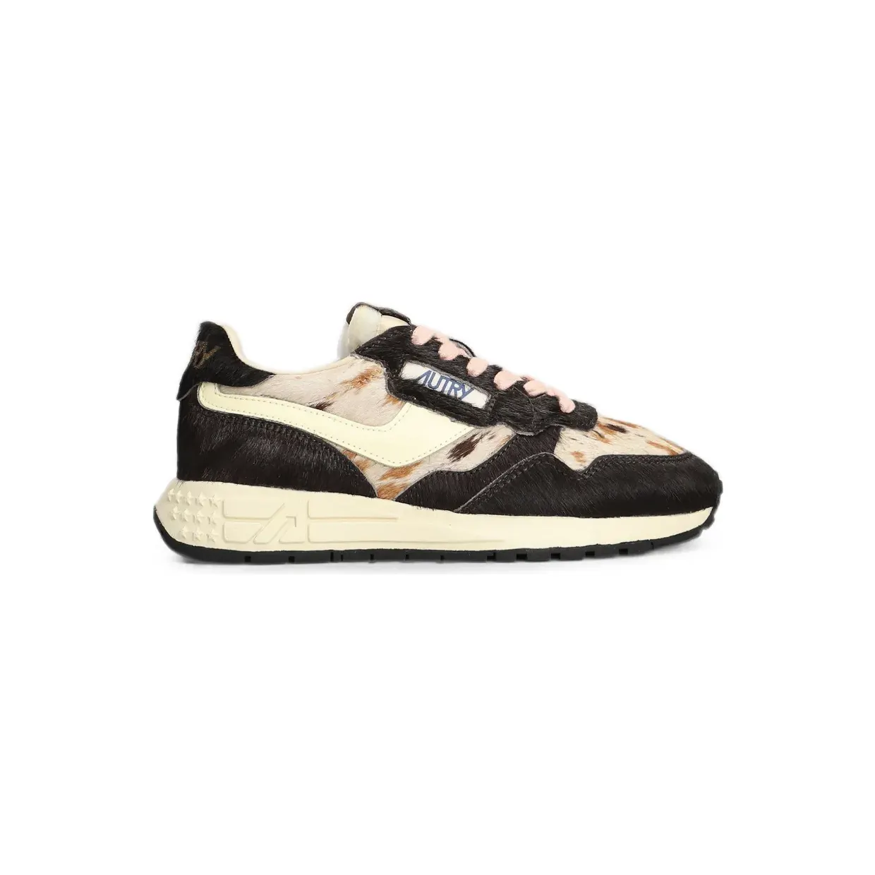 Autry Reelwind Low animal-print calf-hair “Brown” (WWLWOG01)