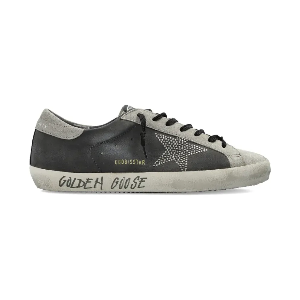 Golden Goose Super Star With List with detail – Grey (GMF01038F008133)
