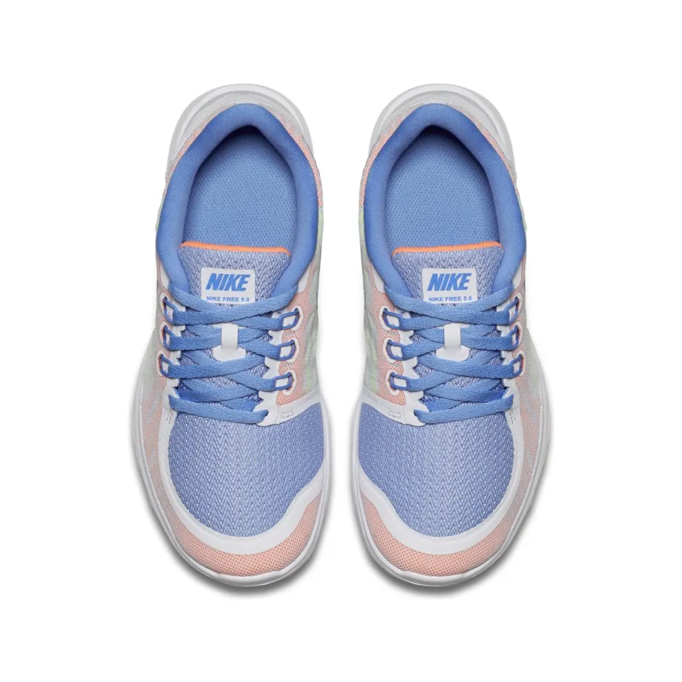 Nike Free 5.0 Multi-Color (GS) White/Chalk Blue-Volt-White (725114-101)