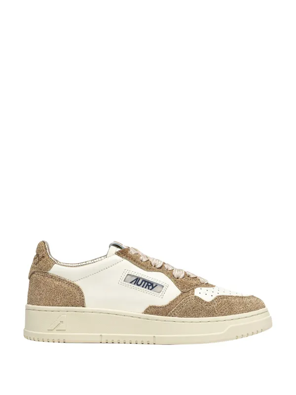 Autry Medalist Leather Low Marshmallow Sand Glitter (AULW-TA03)