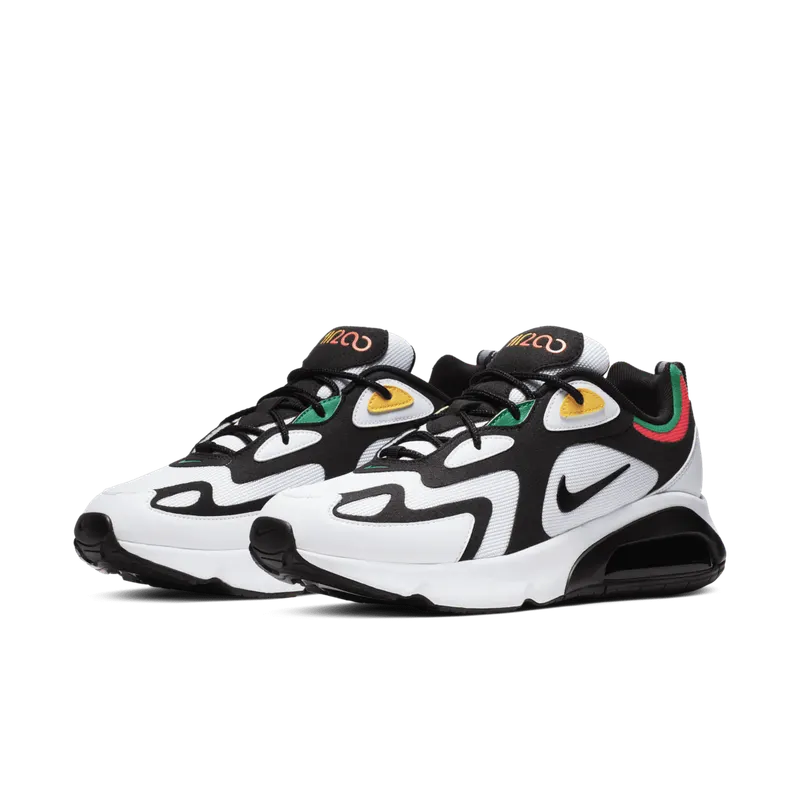Nike Air Max 200 Rasta White/Black-Bright Crimson-University Gold-Lucid Green (AQ2568-101)