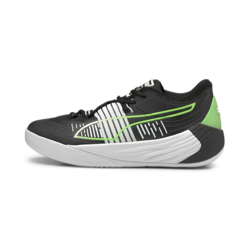 Puma Fusion Nitro Basketball Shoes Black/Green (195587-01)