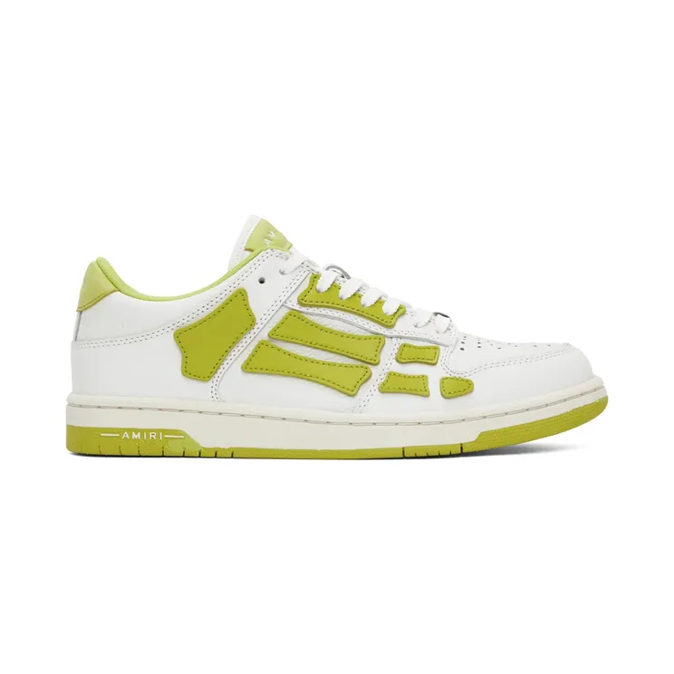AMIRI Green & White Low Skel Low-Top Sneakers (PF22MFS003-146)