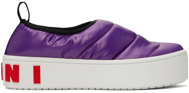 Marni Puffed Nylon Slip-On Low “Purple” (SNZW011103 P4345)