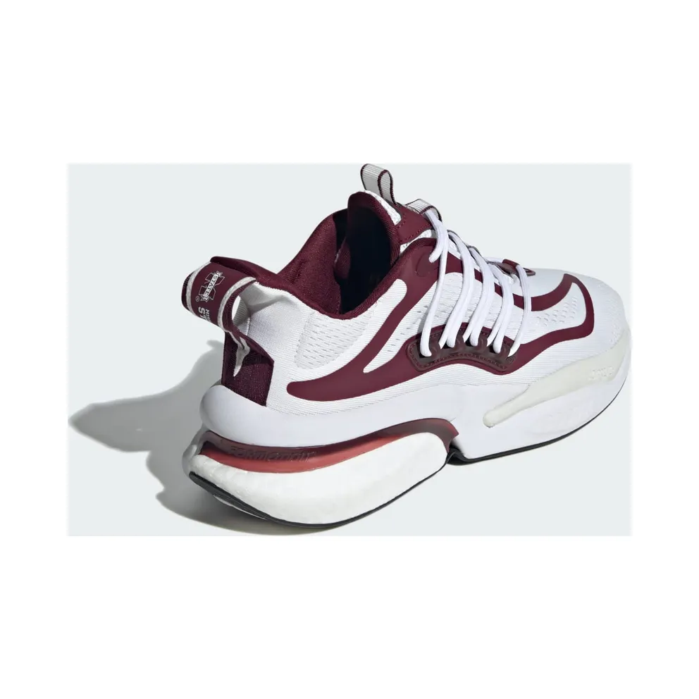 Adidas Mississippi State Alphaboost V1 “Cloud White Team Maroon Cool Grey” (IE1030)