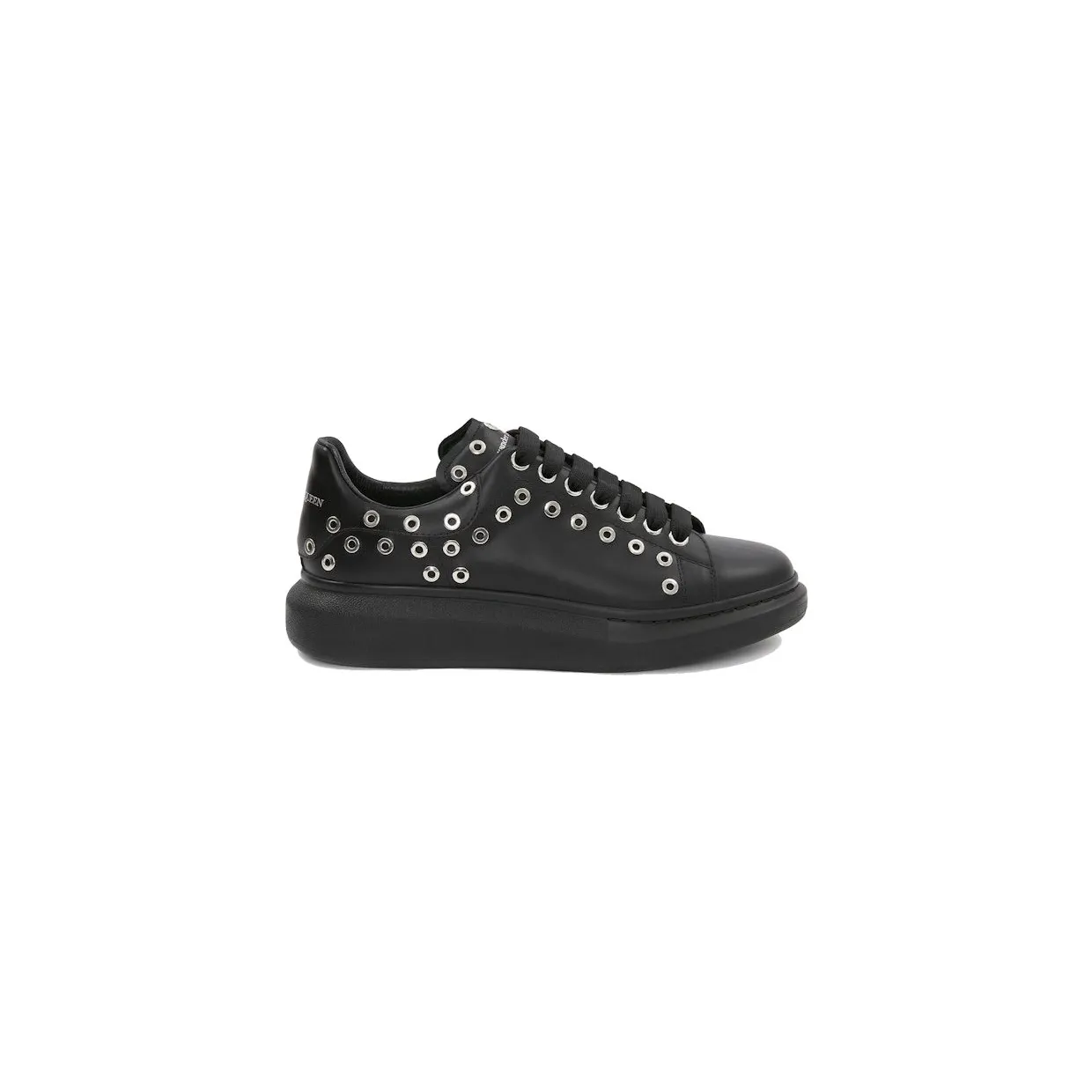 Alexander McQueen Oversized Black Silver Eyelets (730079WHQYW1081)