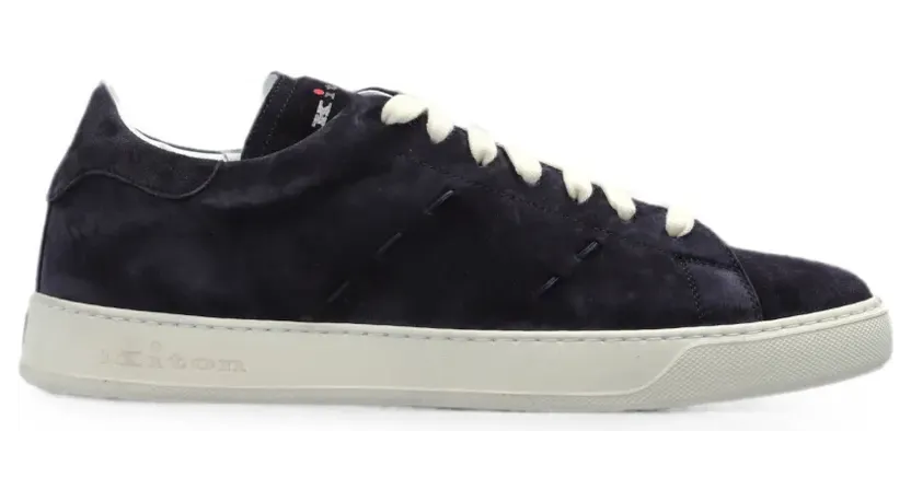 Kiton suede leather sneakers – Blauw (USSA421N0151602004)