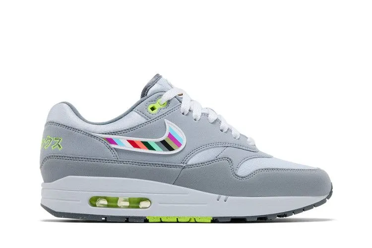 Nike Air Max 1 Wolf Grey/Multi-Color–Pure Platinum-Volt (JF4580-001)