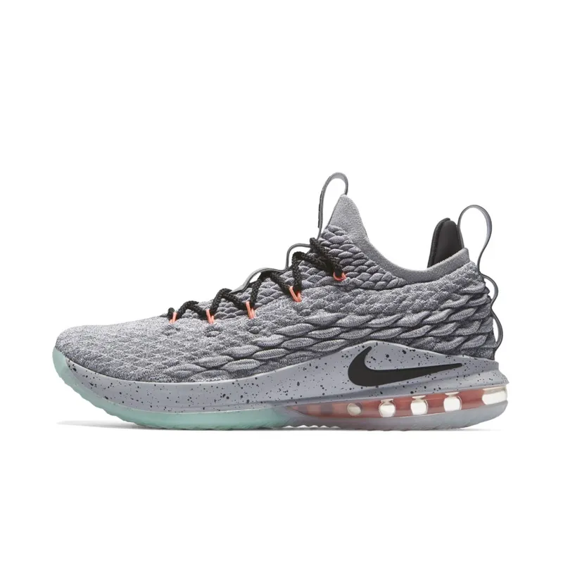 Nike LeBron 15 Low Melon Cool Grey/Black-Teal Tint-Sunset (AO1755-005)