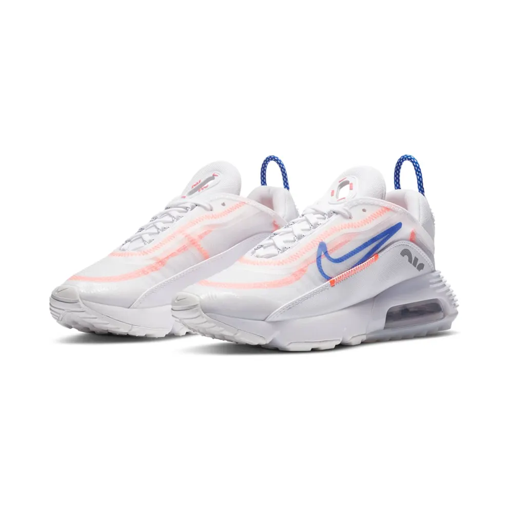 Nike Air Max 2090 White Flash Crimson Racer Blue (W) White/Flash Crimson-Metallic Silver-Racer Blue (CT1290-100)