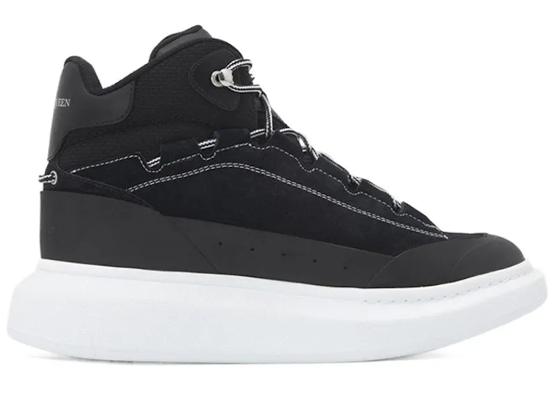 Alexander McQueen High Top Skate Sneaker Black White (682498WIBN71070)