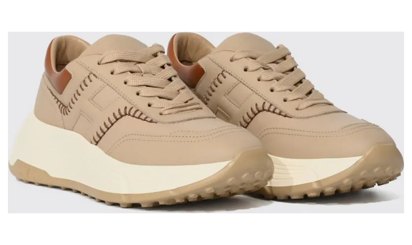 Hogan H669 Nappa Leather Sneakers Beige (HXW6690FR3CUAI0RVP)
