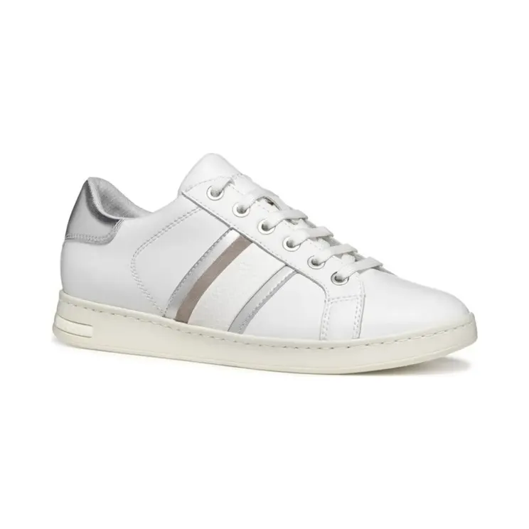 Geox met leren vlakken “White” (D361BE085BN)