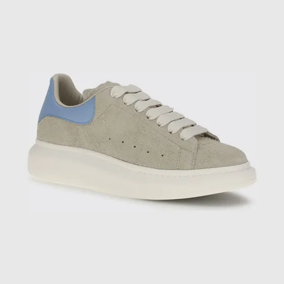Mcqueen Oversize Suede Sneakers Blue (553680WIAJ91634)