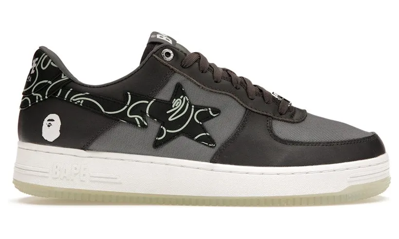 A Bathing Ape Bape Sta Text Code Camo Charcoal (001FWI202007-CHA)